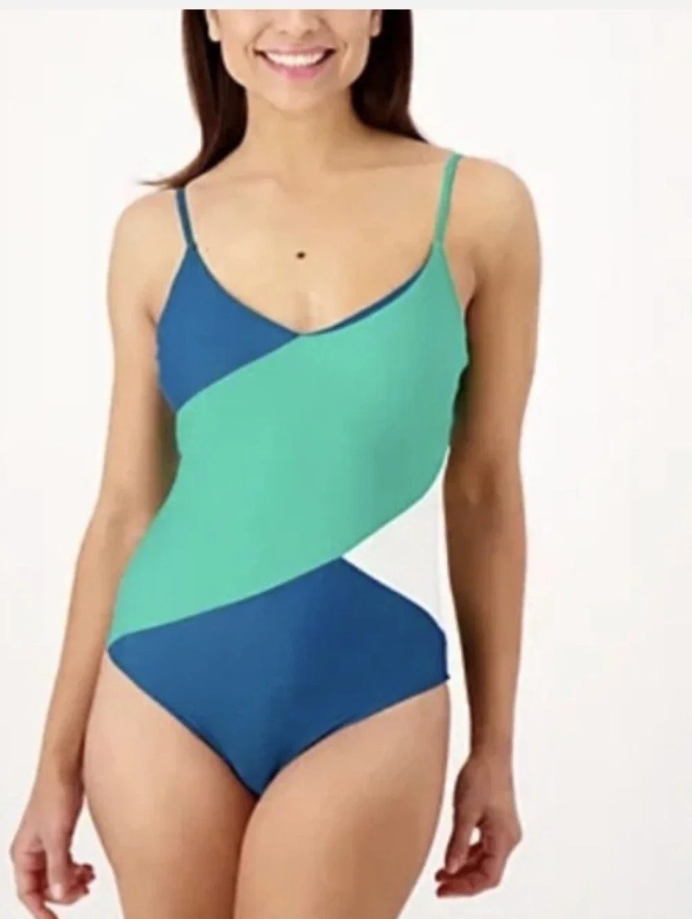 Summersalt Women's The Marina One-Piece Swim Suit Seaweed Seaglass  Size 10 Lg - Picture 2 of 4